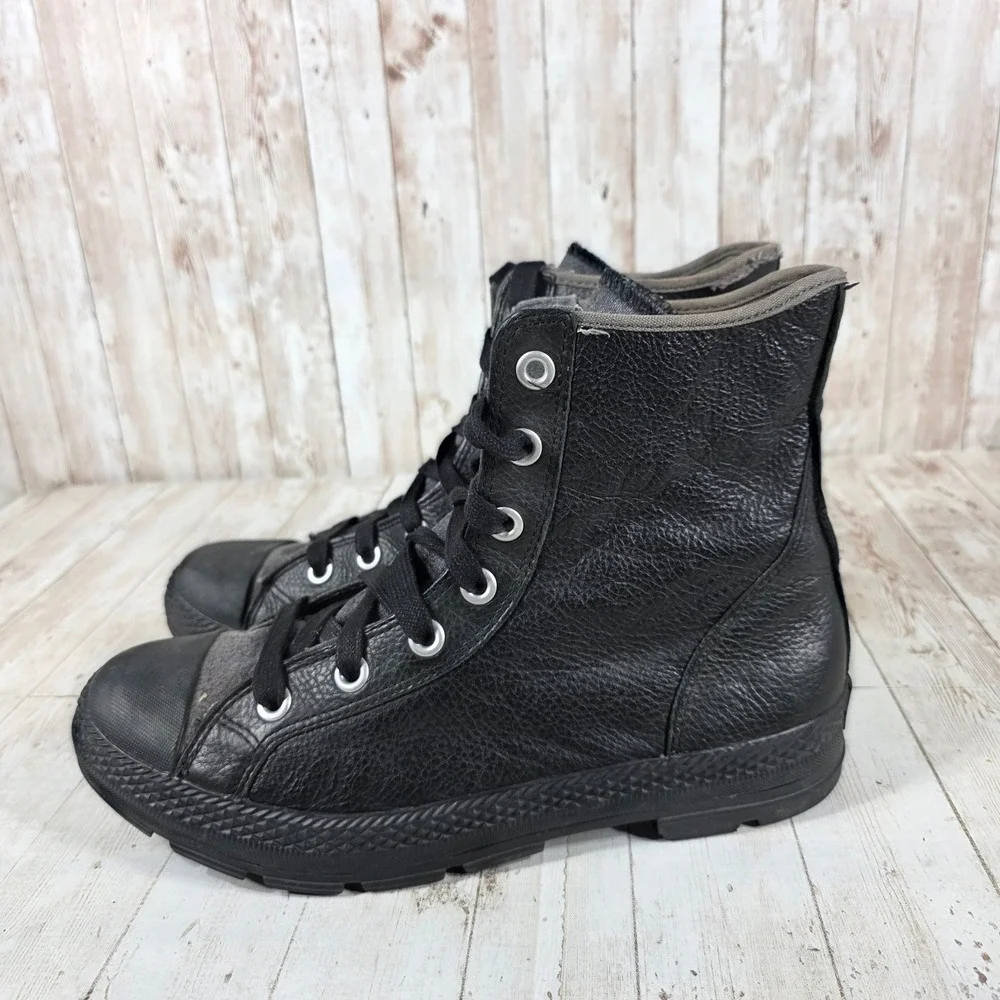 Converse Chuck Taylor All Star Outsider Hi Mens 10.5 Black Leather Boots 117307